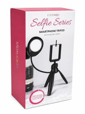 Colorways Selfie Series Smartphone Tripod with Ring Light